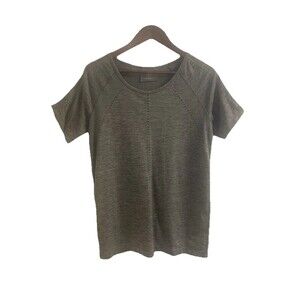 Athleta Athletic Vented Running Short Sleeve Tee -Heather Grey - Women’s- Large